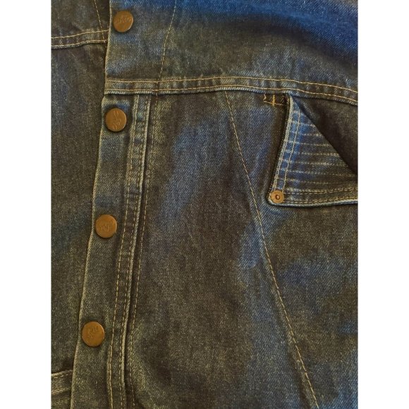 Vintage CHIC Denim Vest Medium Women Blue Cotton Jean USA Hipster 90s Y2K M - Picture 6 of 9